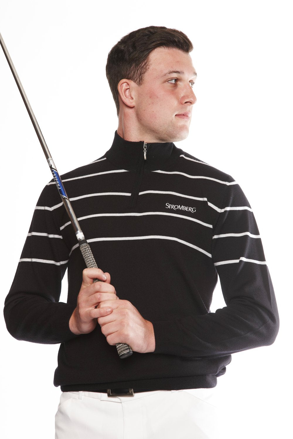 Le Touquet - Black - White - Merino - Slim Fit